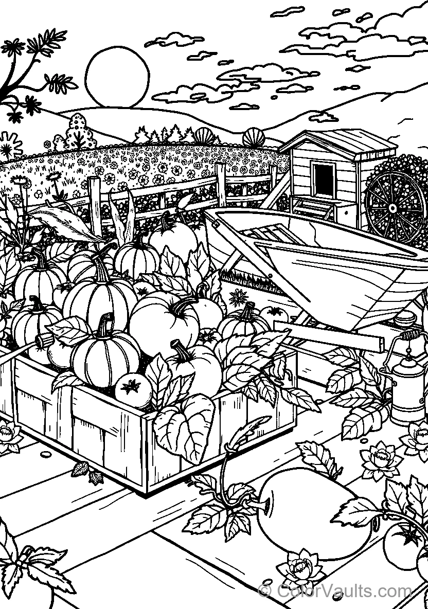 Pumpkin Patch At Dusk