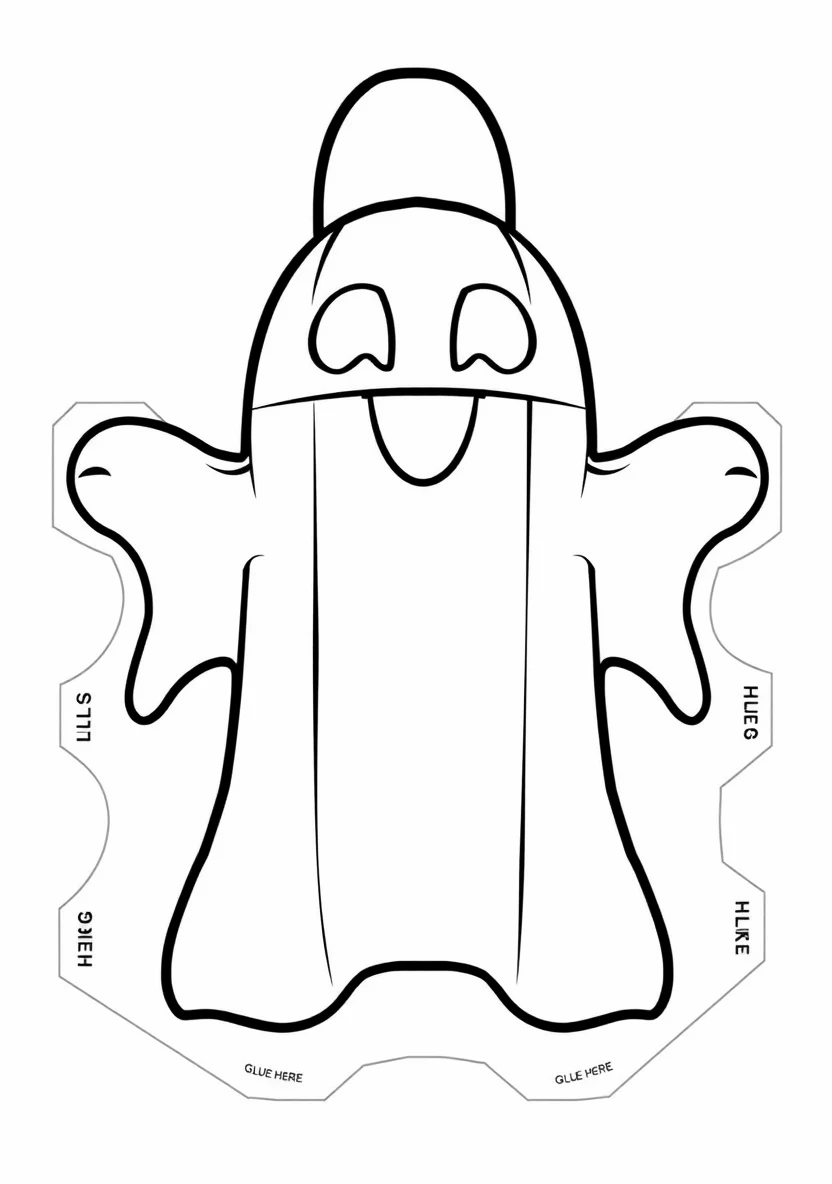 Halloween 3D Paper Crafts coloring page 2