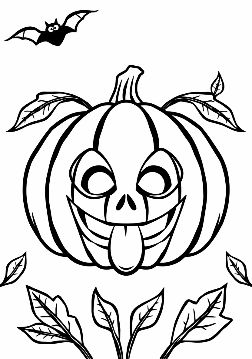 L1 a Symmetrical Halloween Pumpkin Mask with