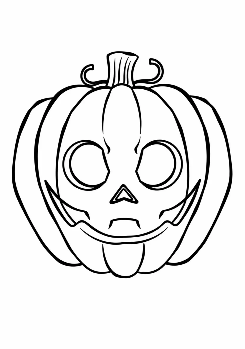 L1 a Symmetrical Halloween Pumpkin Mask with