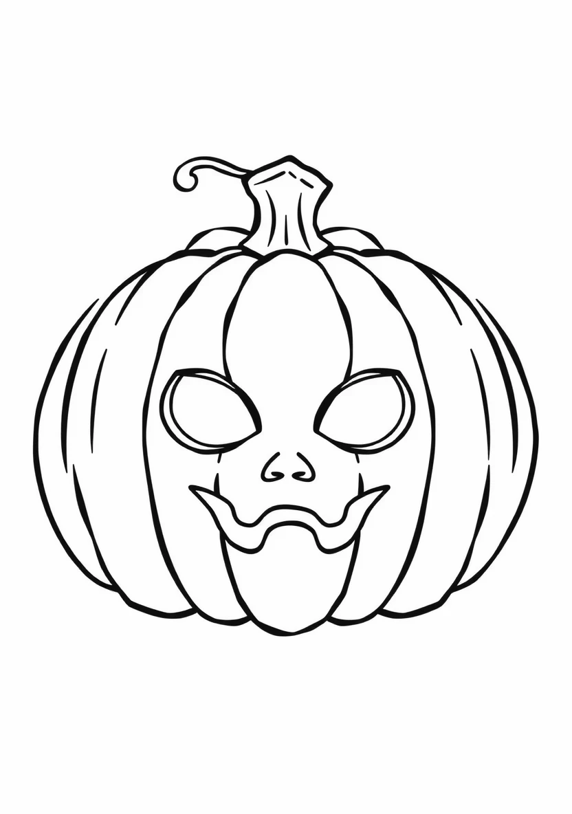 L1 a Symmetrical Halloween Pumpkin Mask with