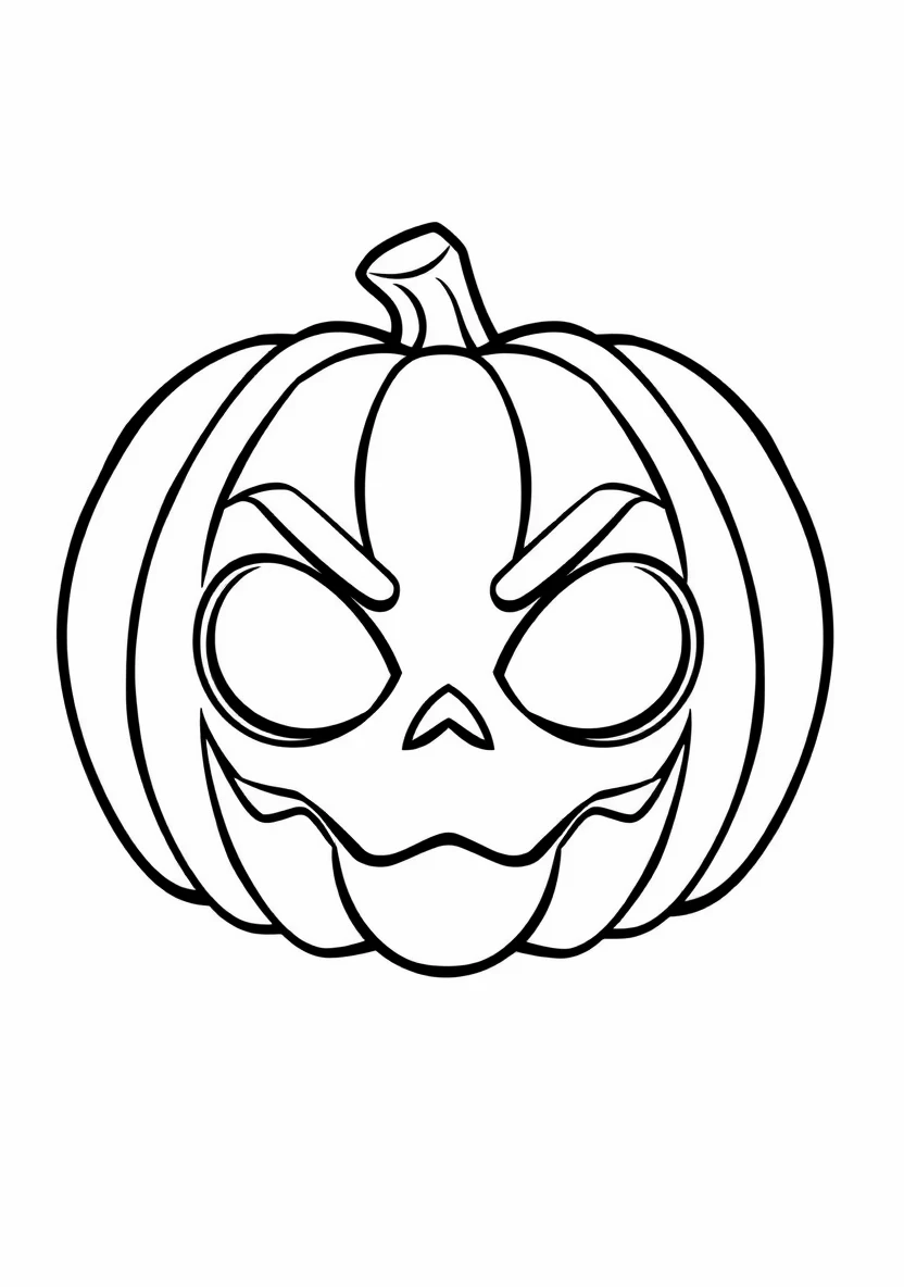 L1 a Symmetrical Halloween Pumpkin Mask with