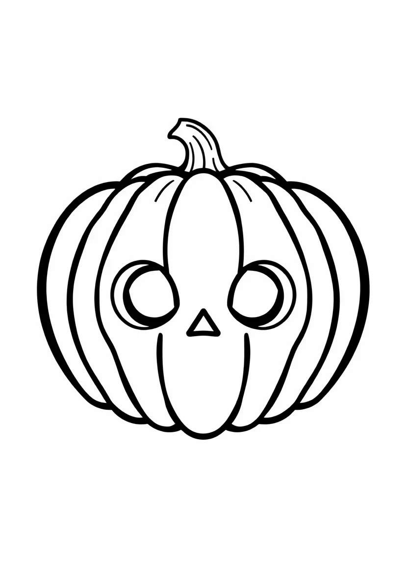 L1 a Symmetrical Halloween Pumpkin Mask with