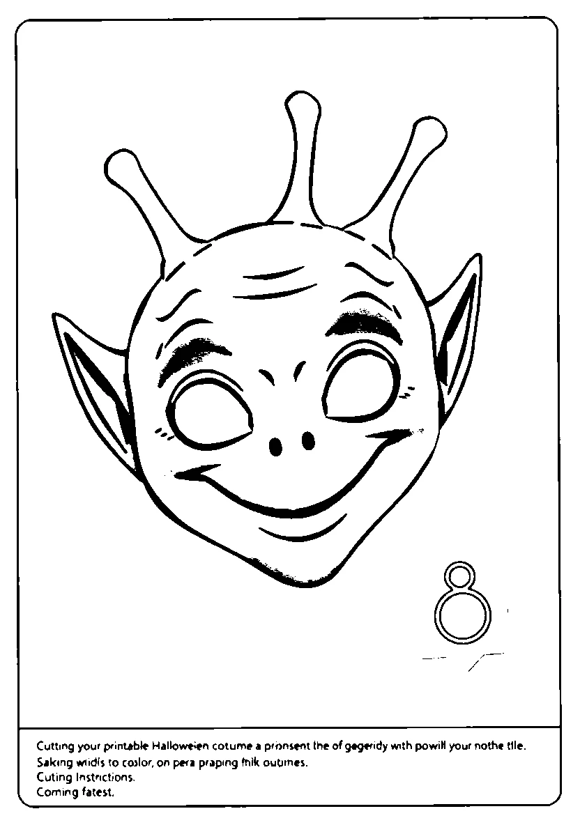 Halloween Pumpkin Face Mask Template