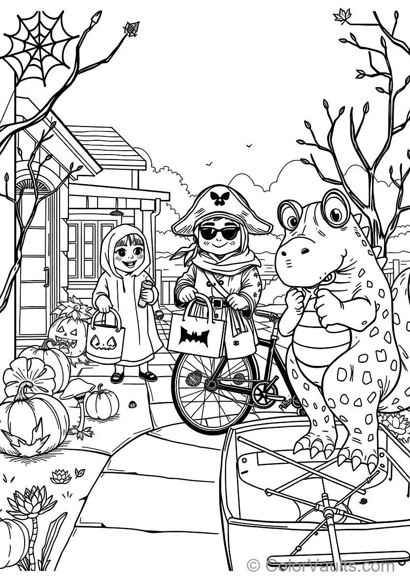 Cute Ghost Family Trick-or-Treating Together (4)