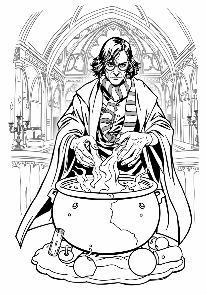 Harry Potter & Wizarding World coloring page 3