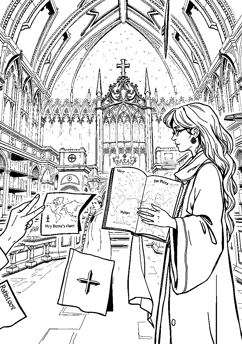 Harry Potter & Wizarding World coloring page 1