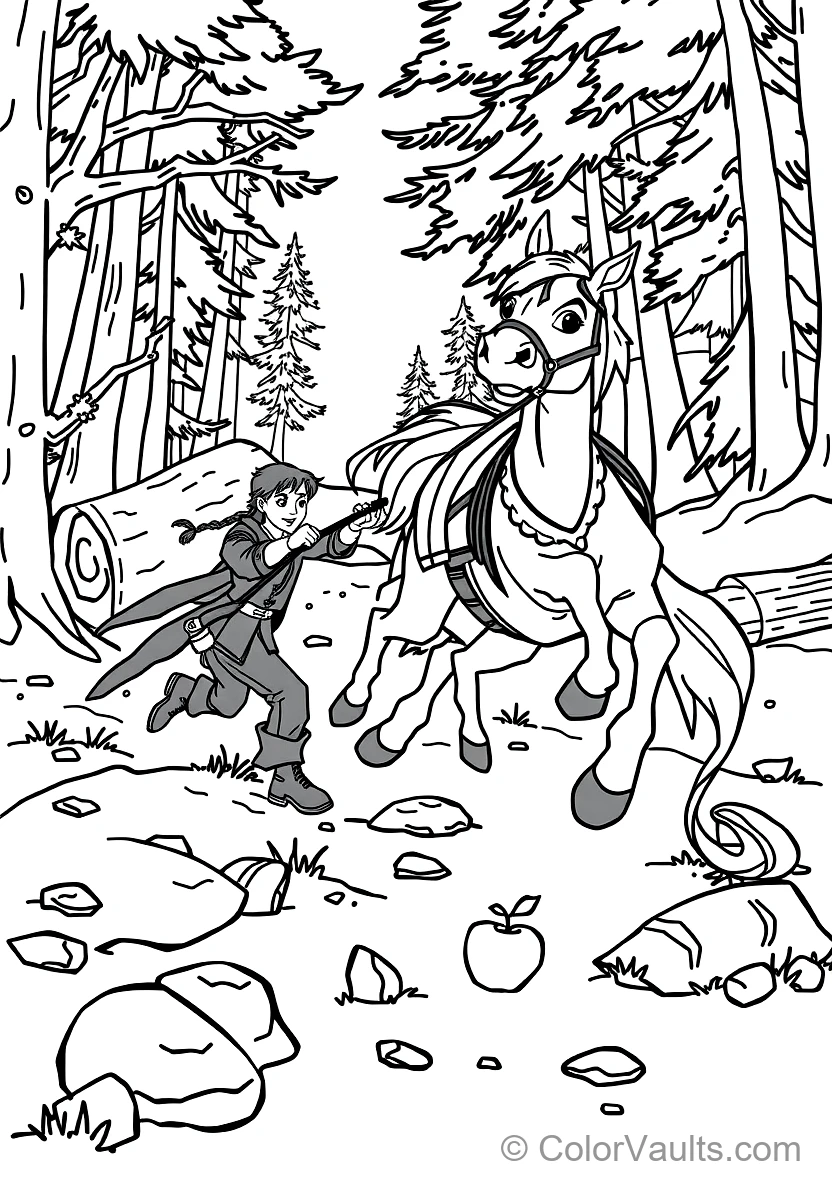 Flynn Rider (eugene) Trying to Escape Maximus (Scene 4)