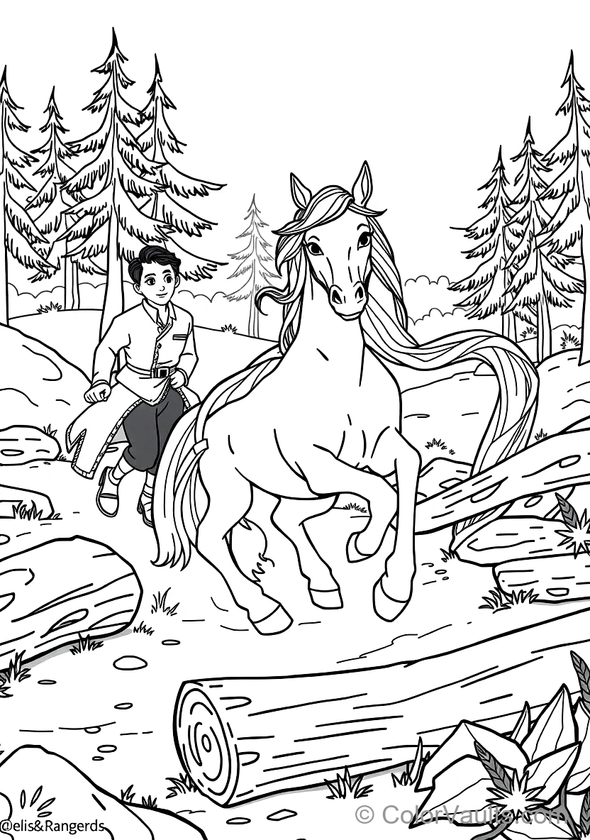 Flynn Rider (eugene) Trying to Escape Maximus (Scene 5)