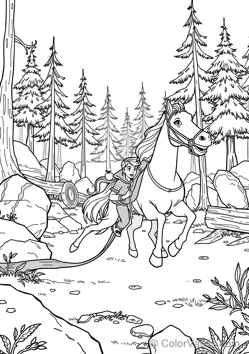 Flynn Rider (eugene) Trying to Escape Maximus (Scene 9)