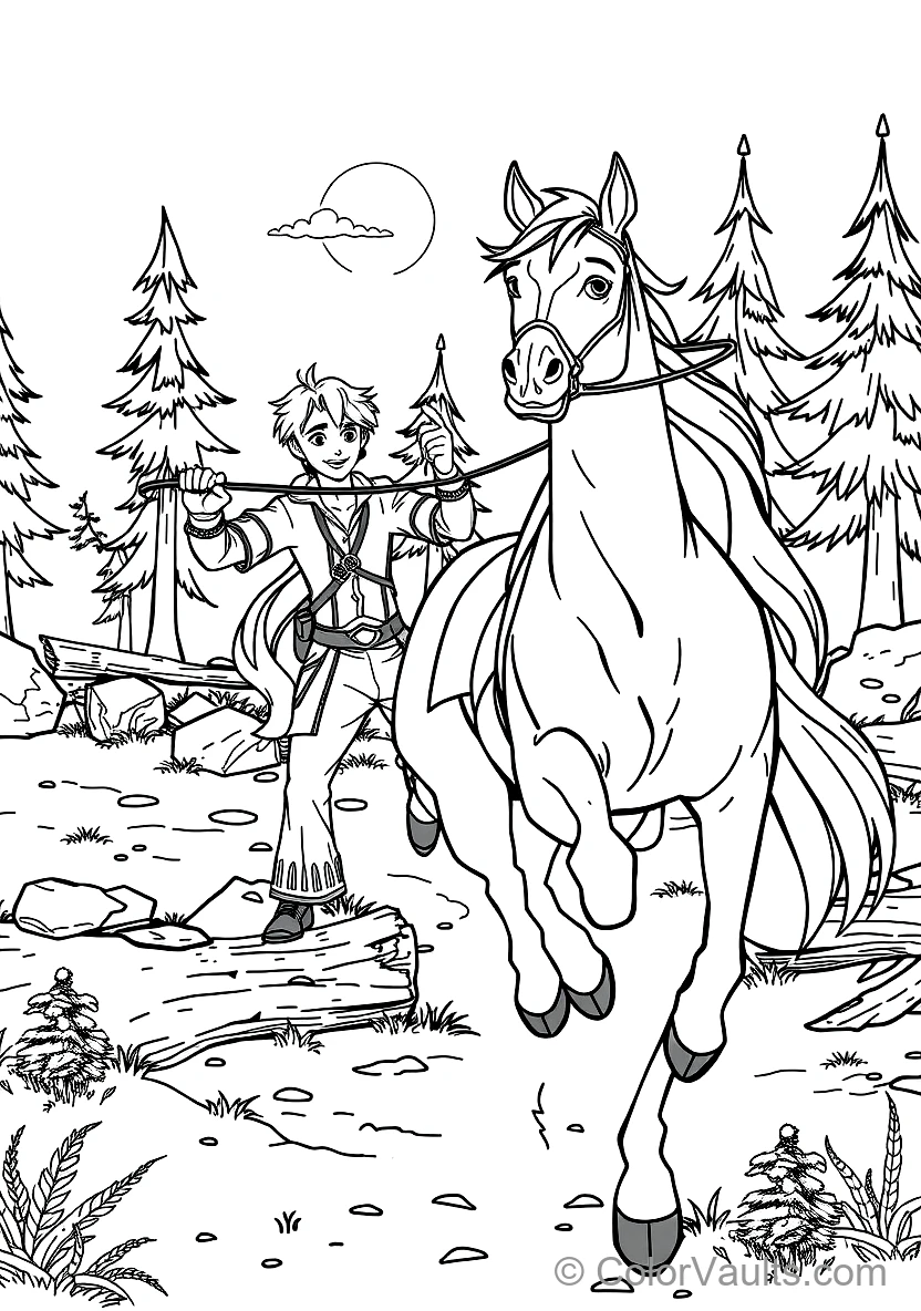 Flynn Rider (eugene) Trying to Escape Maximus (Scene 11)