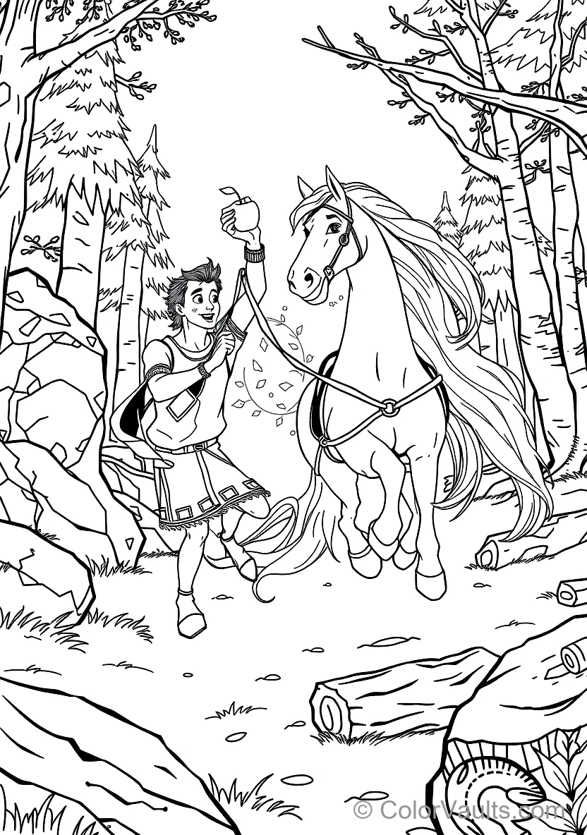 Flynn Rider (eugene) Trying to Escape Maximus (Scene 12)