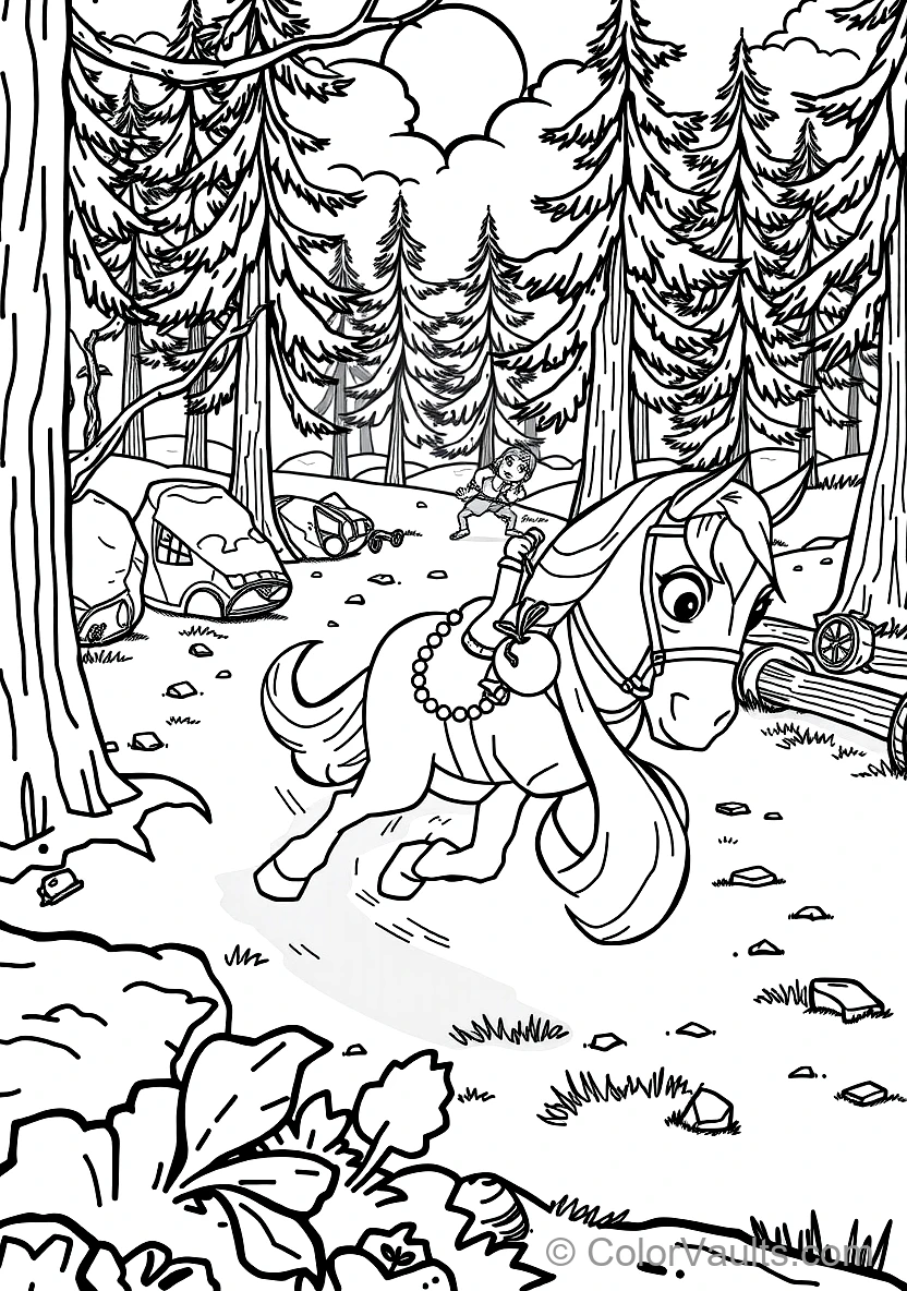 Flynn Rider (eugene) Trying to Escape Maximus (Scene 13)