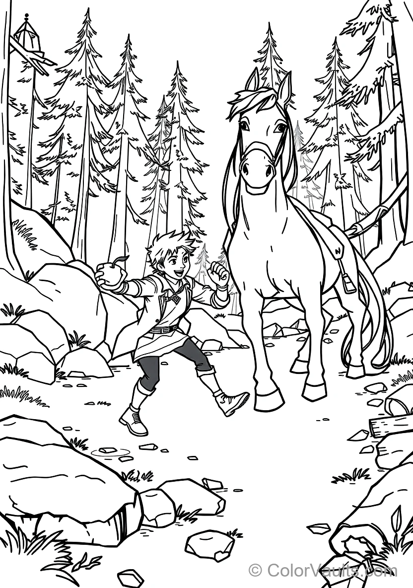 Flynn Rider (eugene) Trying to Escape Maximus (Scene 15)