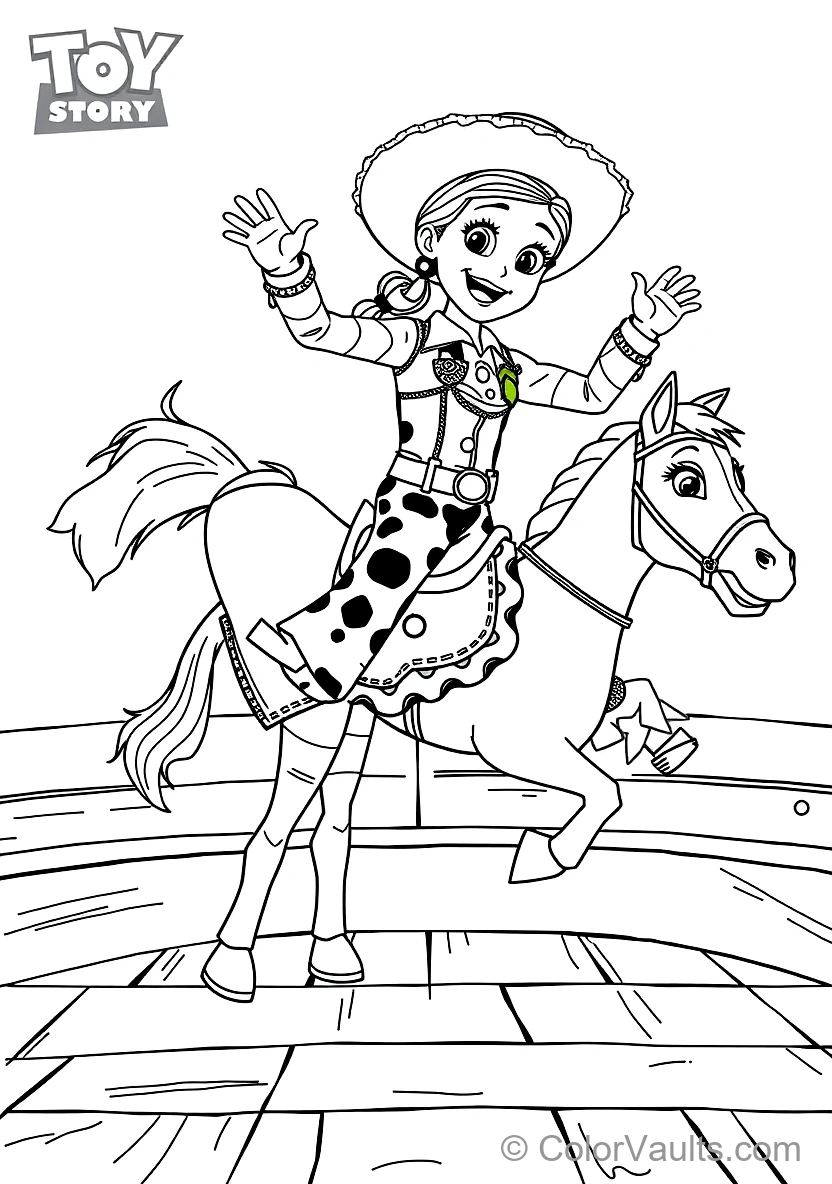 Jessie the Cowgirl Jumping Enthusiastically (Scene 2)