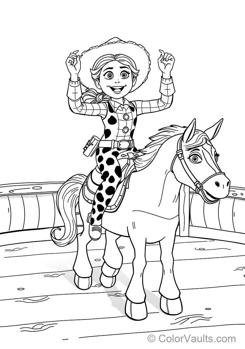 Jessie the Cowgirl Jumping Enthusiastically (Scene 3)