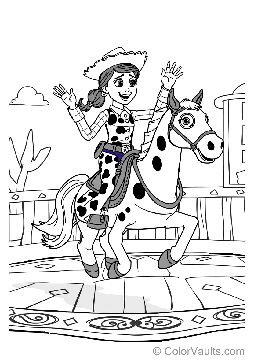 Jessie the Cowgirl Jumping Enthusiastically (Scene 6)