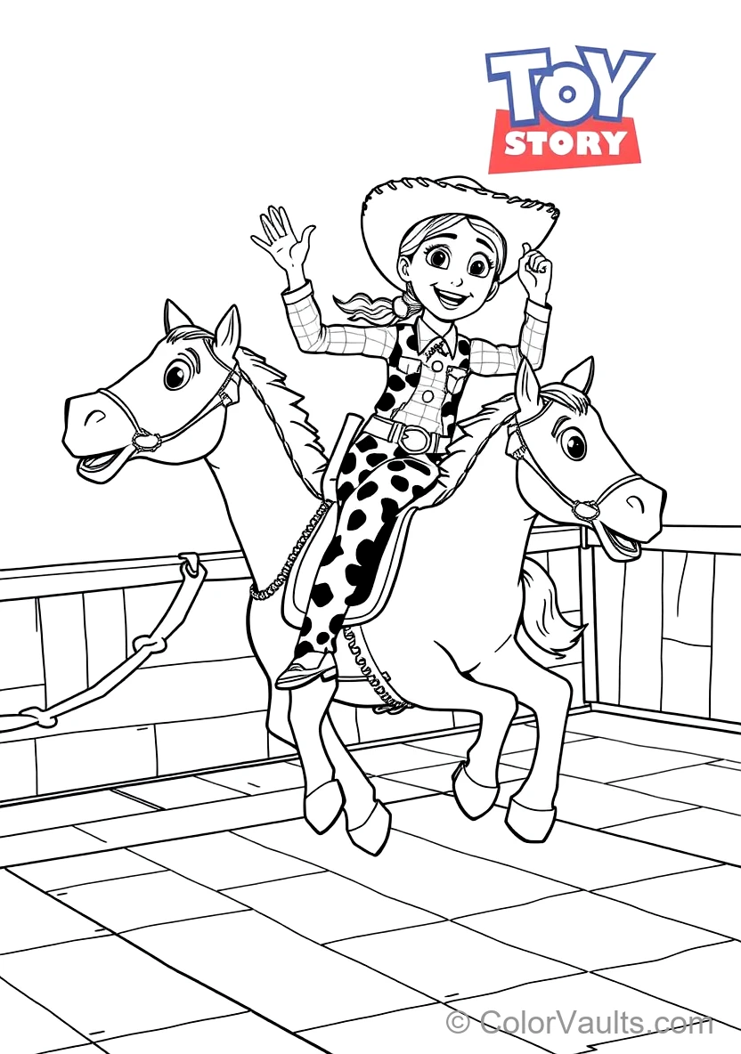 Jessie the Cowgirl Jumping Enthusiastically (Scene 8)