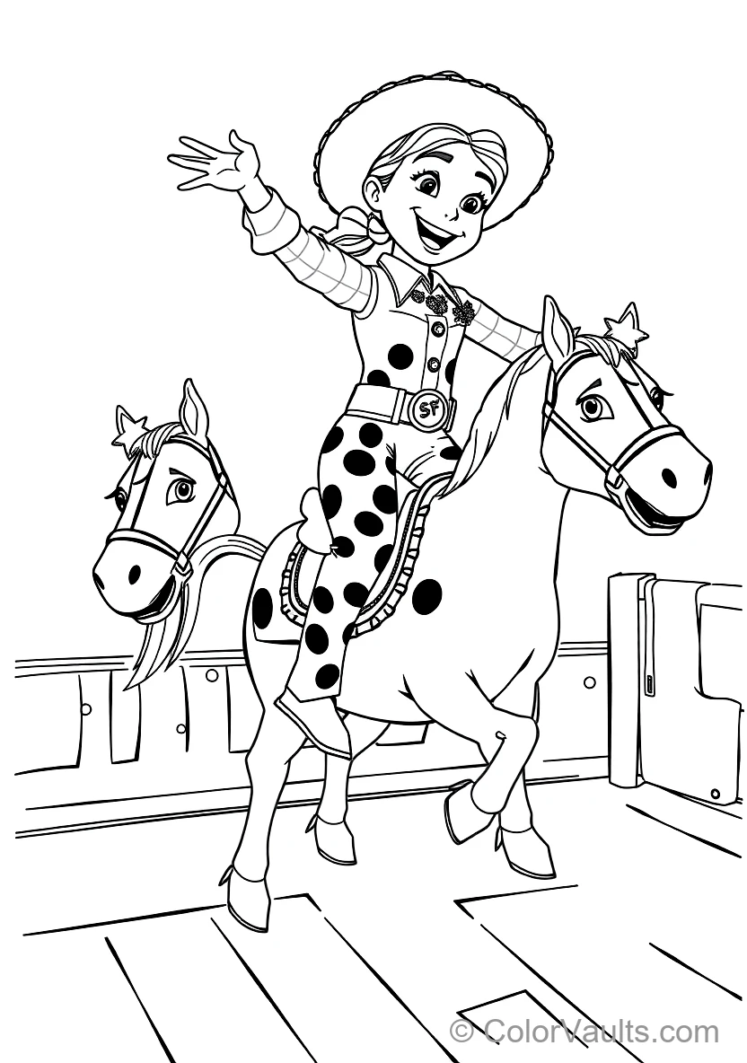 Jessie the Cowgirl Jumping Enthusiastically (Scene 9)