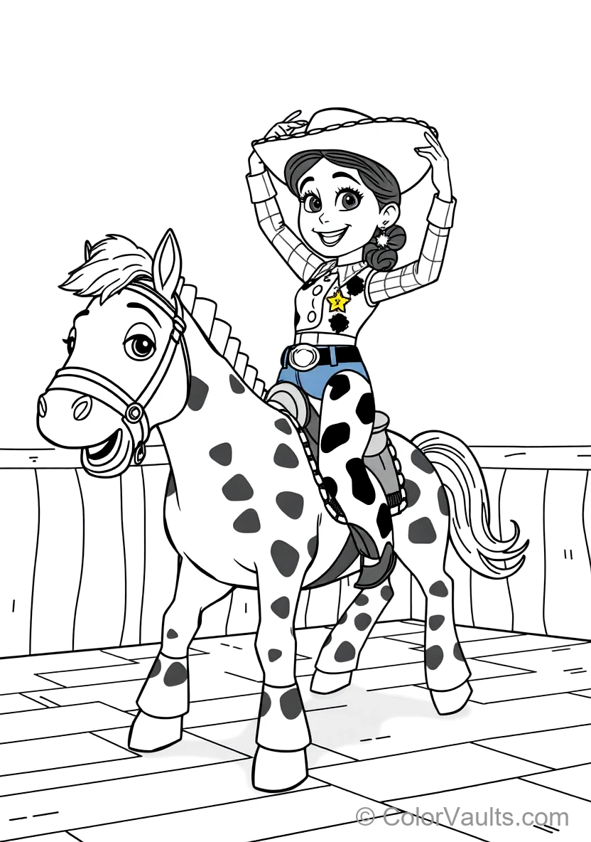 Jessie the Cowgirl Jumping Enthusiastically (Scene 10)