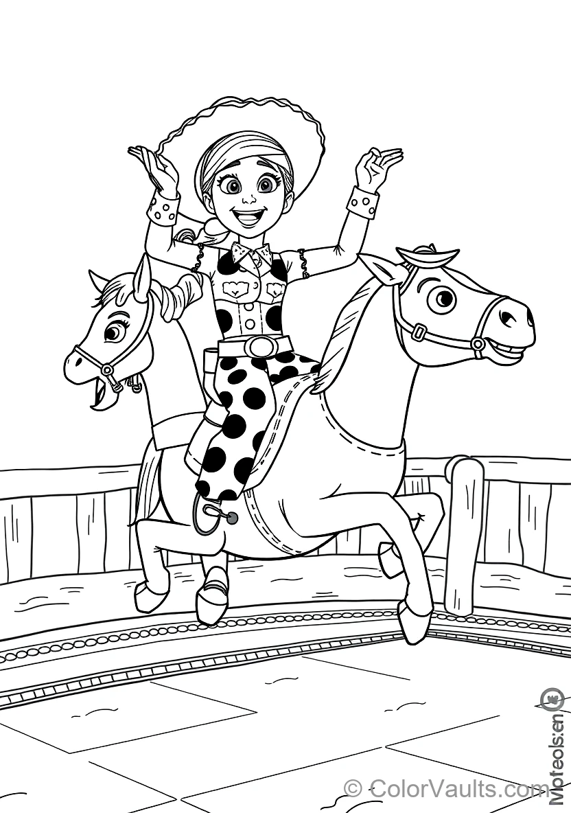 Jessie the Cowgirl Jumping Enthusiastically (Scene 11)
