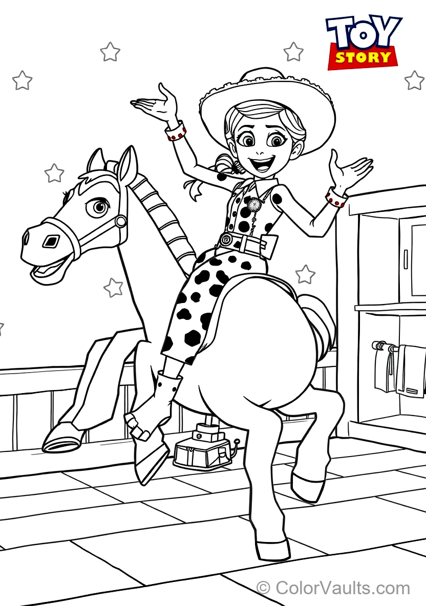 Jessie the Cowgirl Jumping Enthusiastically (Scene 14)