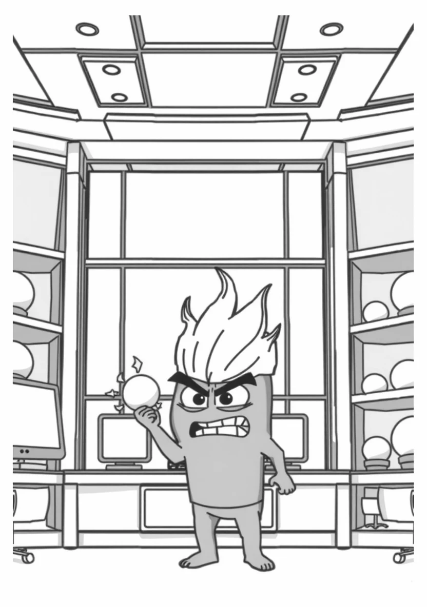 Inside Out 2 coloring page 1