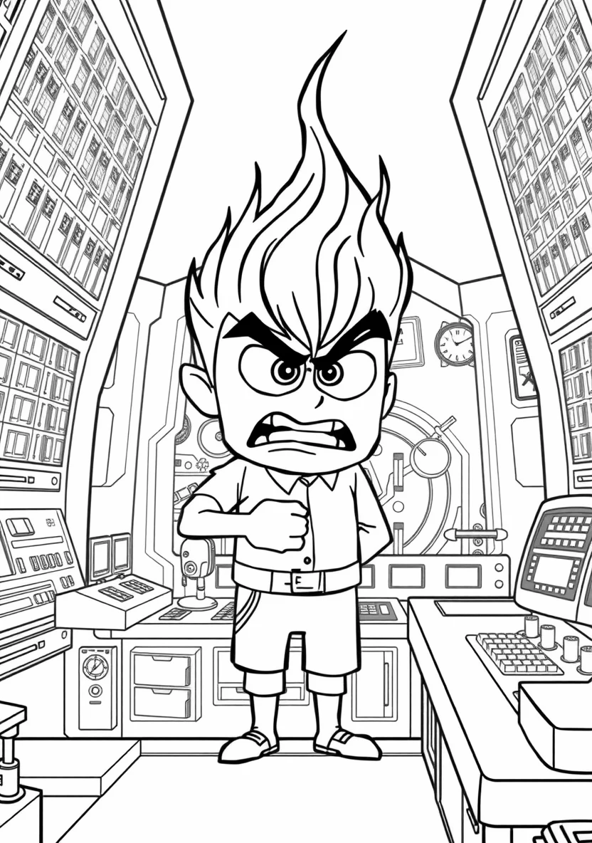 Anger with Flame Sparks Ri