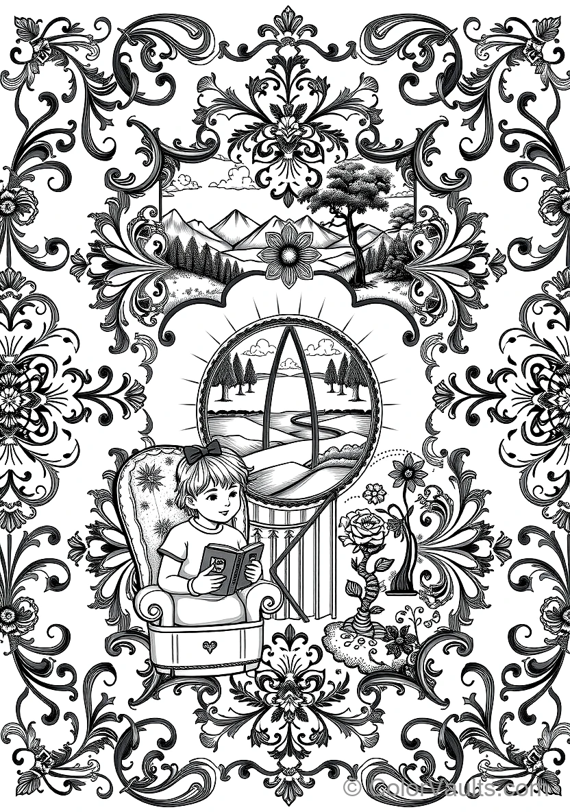 Intricate Patterns & Mosaics coloring page 3