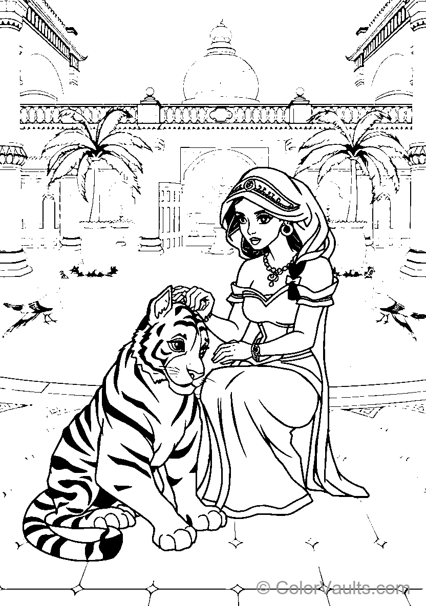 Jungle Wildlife (Tigers & Monkeys) coloring page 2