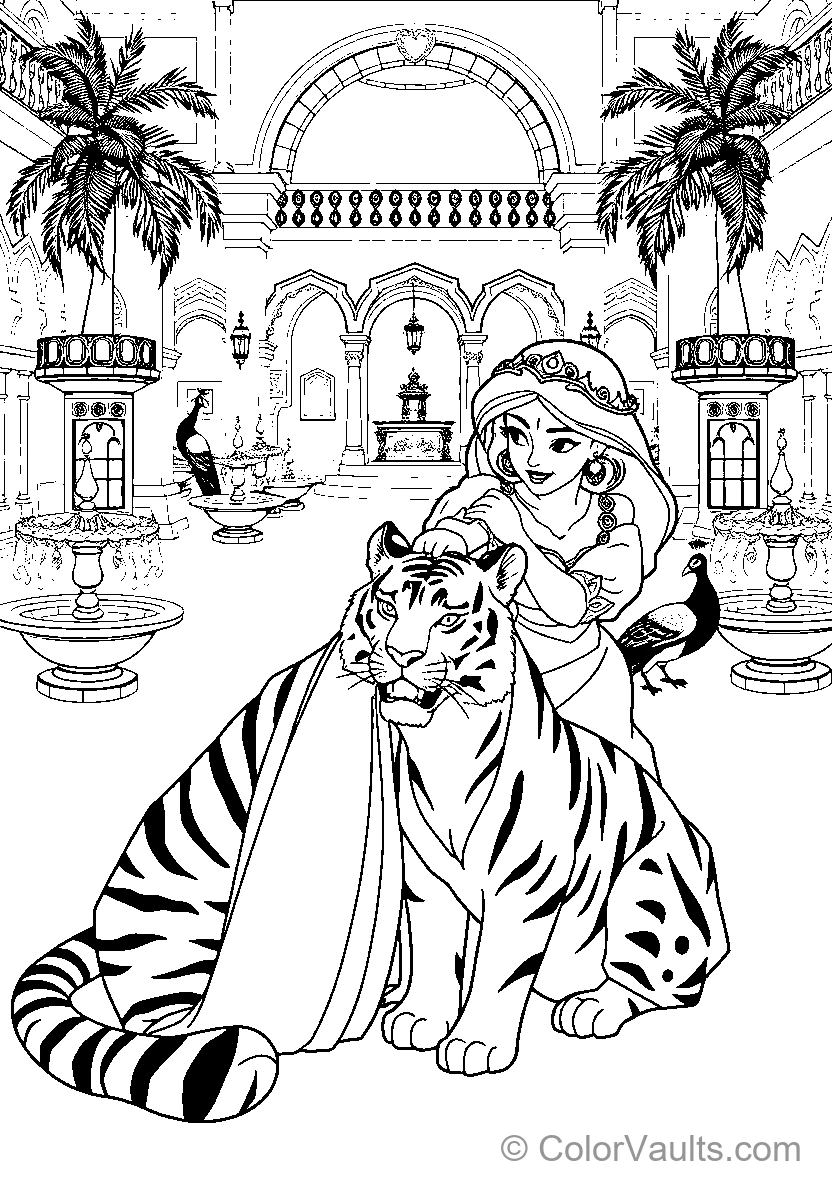 Jungle Wildlife (Tigers & Monkeys) coloring page 3