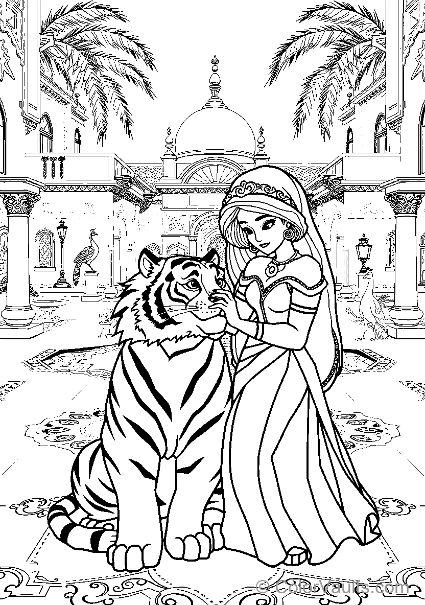 Princess Jasmine And Tiger