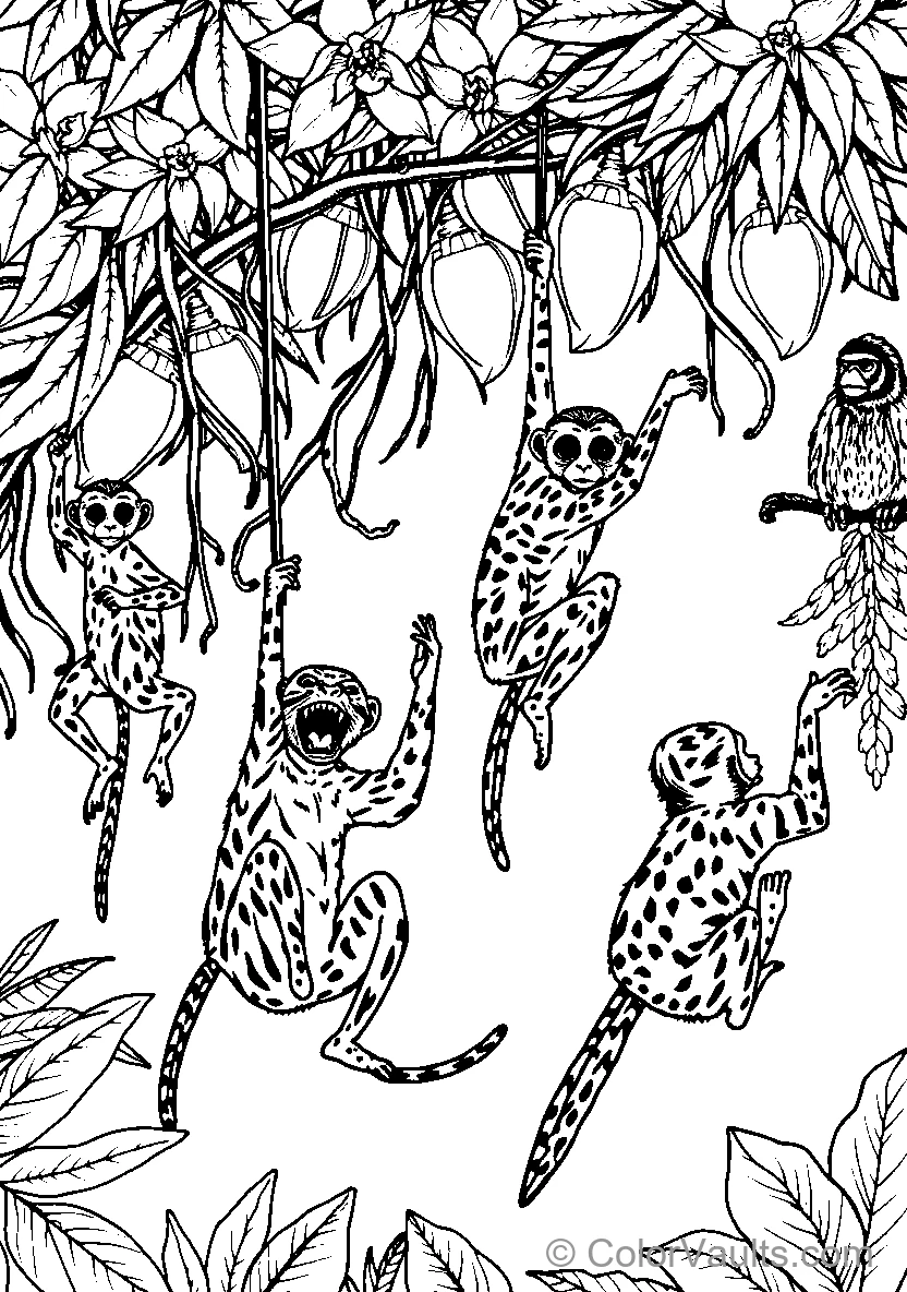 Jungle Monkeys In Action