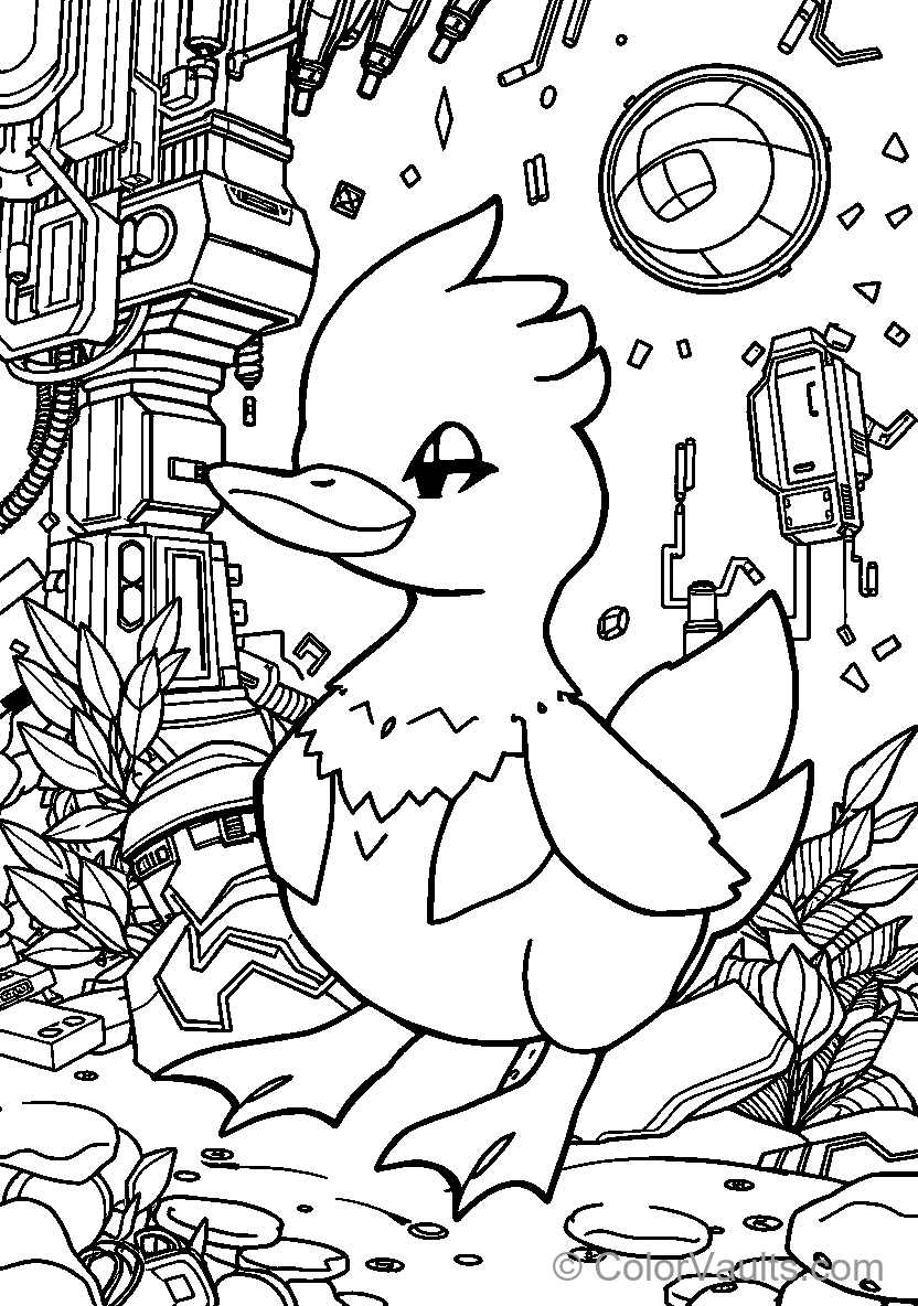 Mechanical Duck In A Jungle