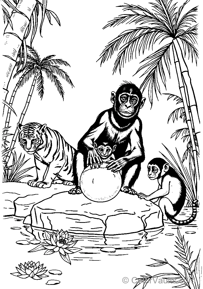 Monkey Family Gathering