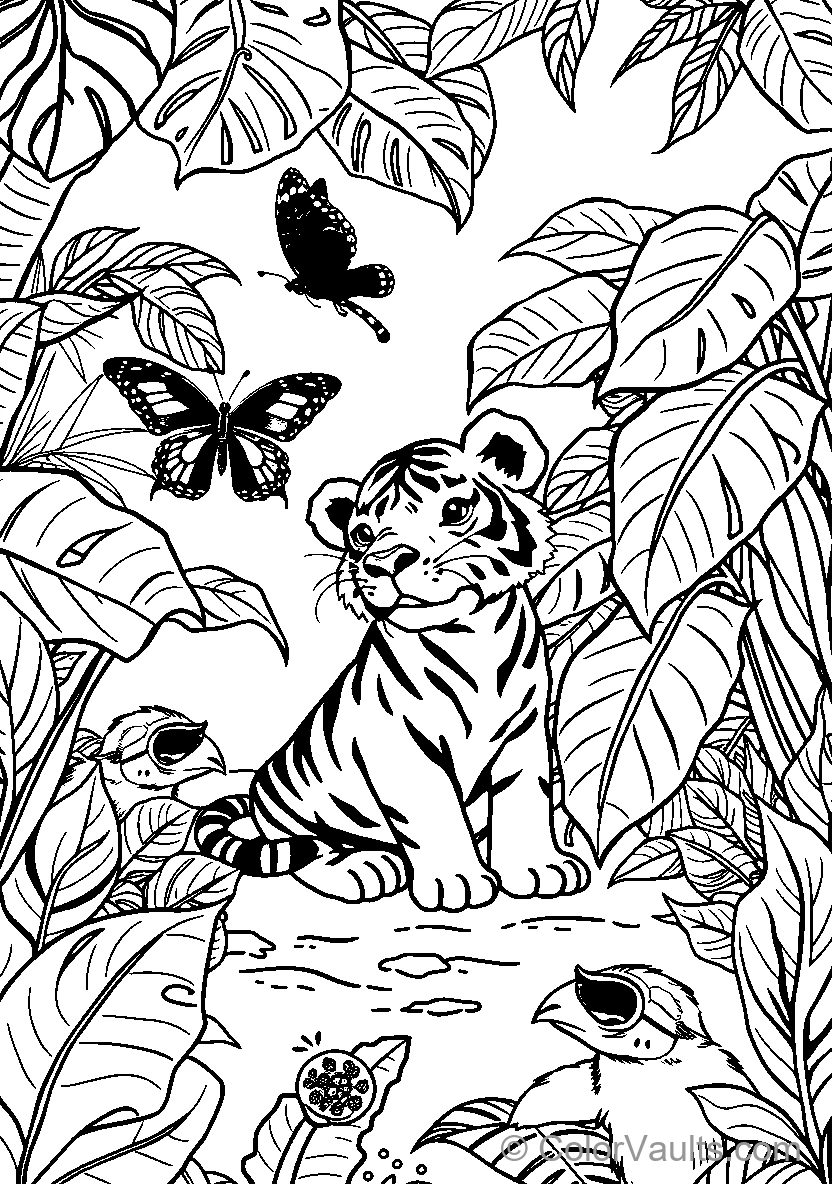 Tiger Cub In Nature (Scene 3)