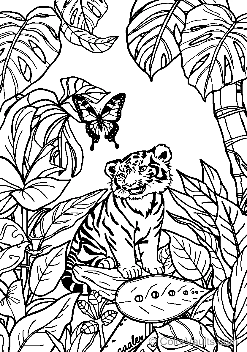 Tiger Cub In Nature (Scene 5)