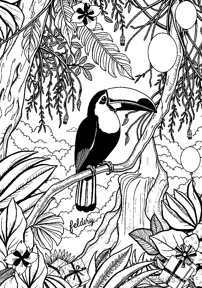 Toucan In Jungle (Scene 2)