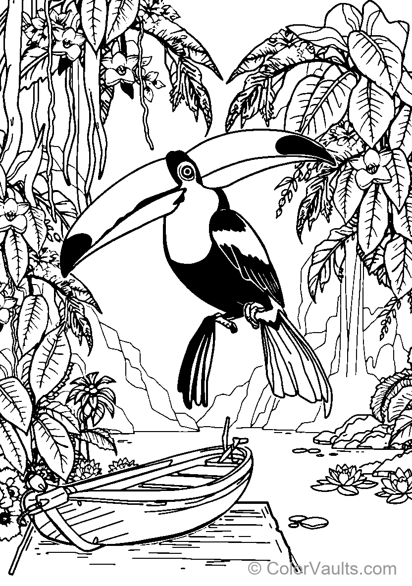 Toucan In Jungle Setting