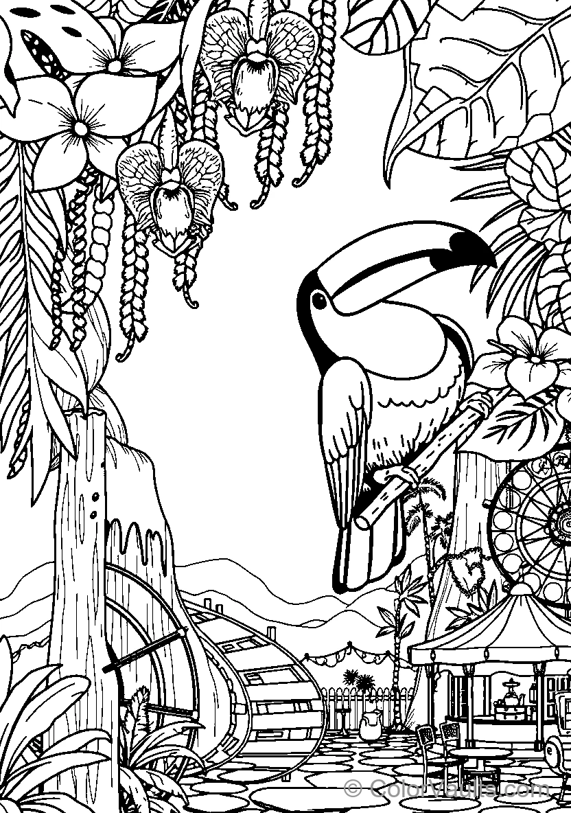 Toucan In A Tropical Jungle (Scene 2)