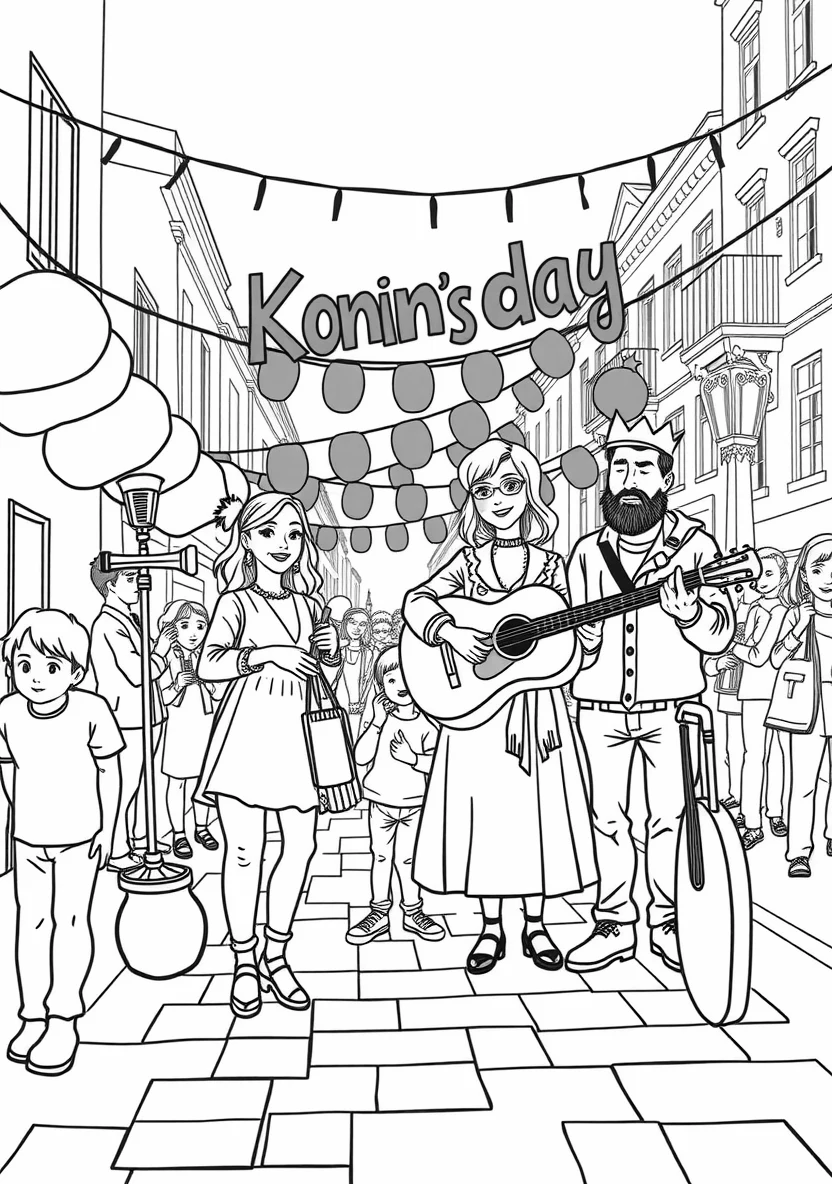 King's Day (Koningsdag) coloring page 2