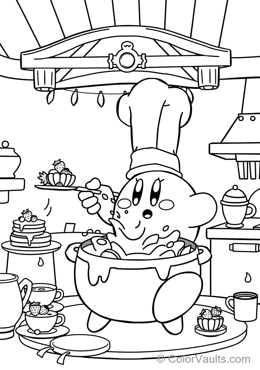 Kirby coloring page 2