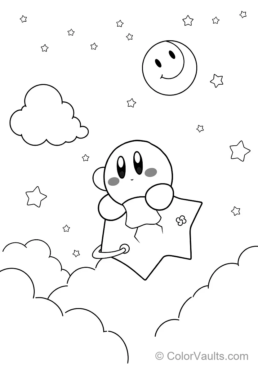 Kirby coloring page 3