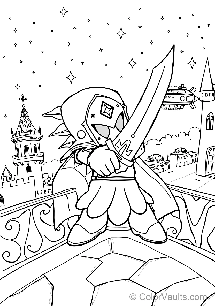 Meta Knight with Dark Winged Cape and Glowing Yellow