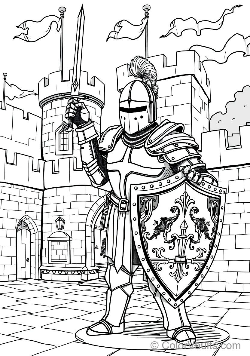 Knights & Medieval Castles coloring page 3