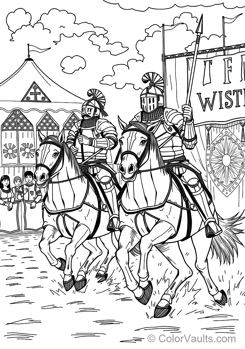 Knight mit Crusader Shield und Polished Helm
