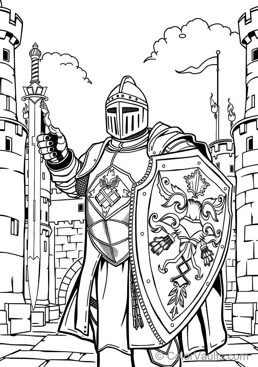 Medieval Archer Guarding the High Castle Turret (2)