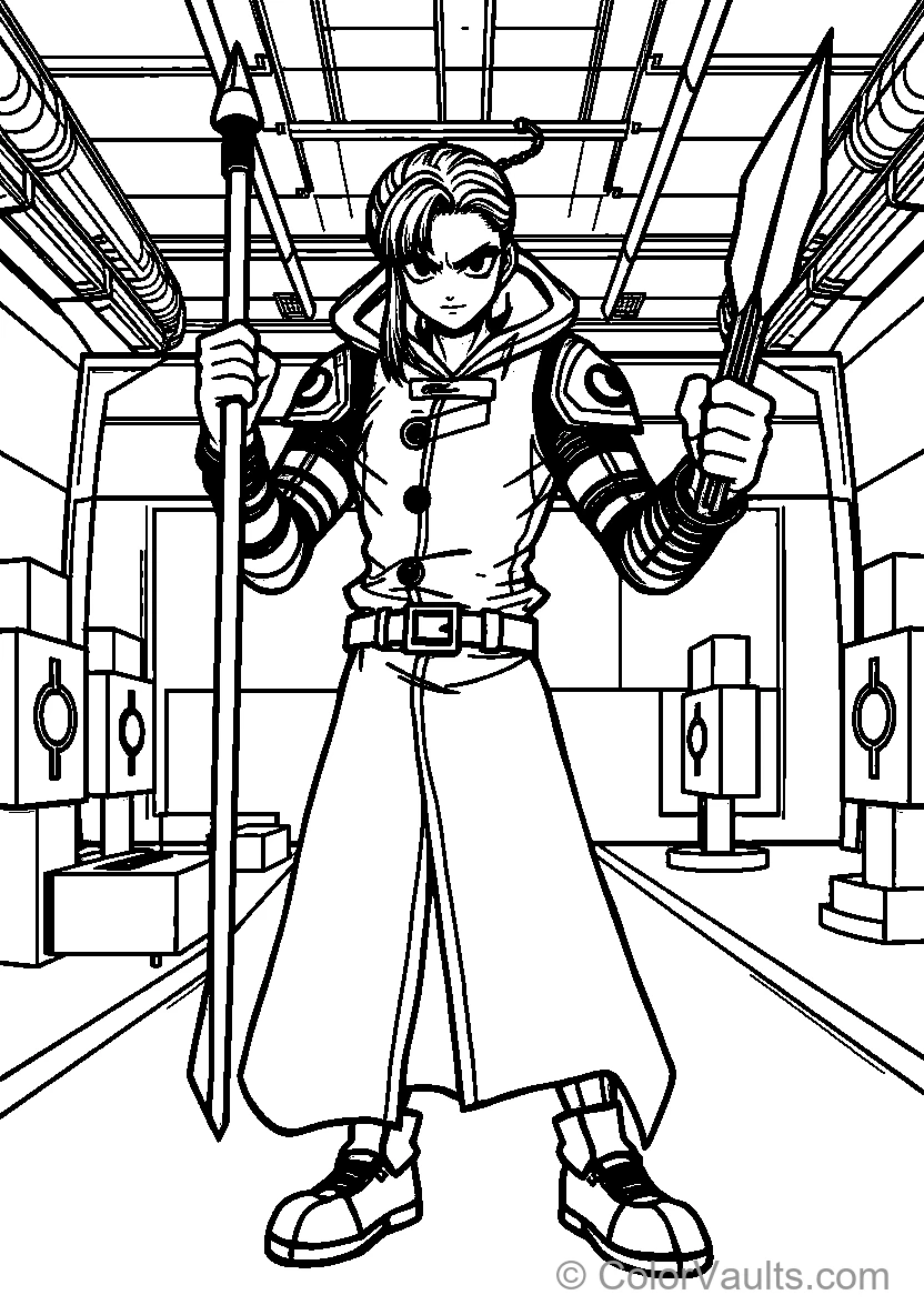 Armor Clad Warrior In Futuristic Setting