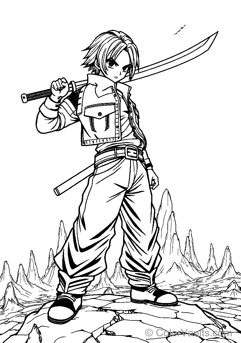 Character mit Sword und Staff