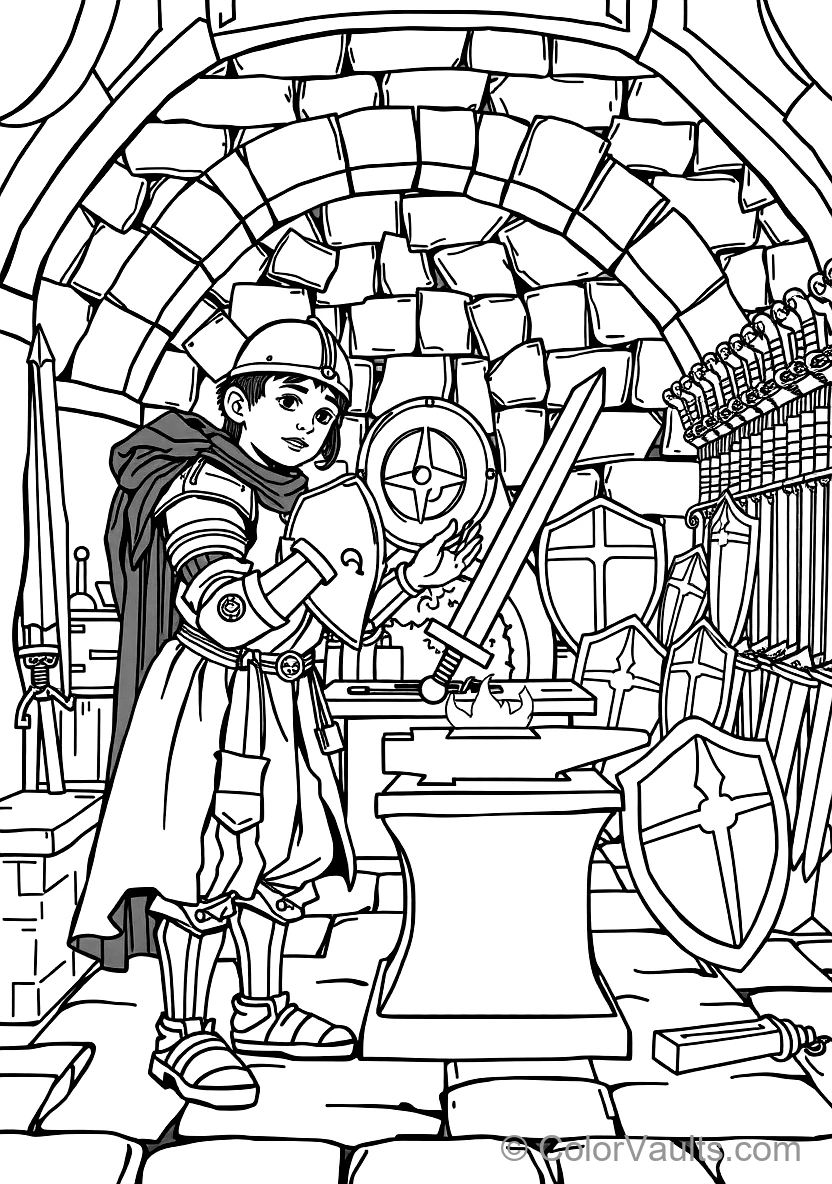 Medieval Archer Guarding the High Castle Turret (5)